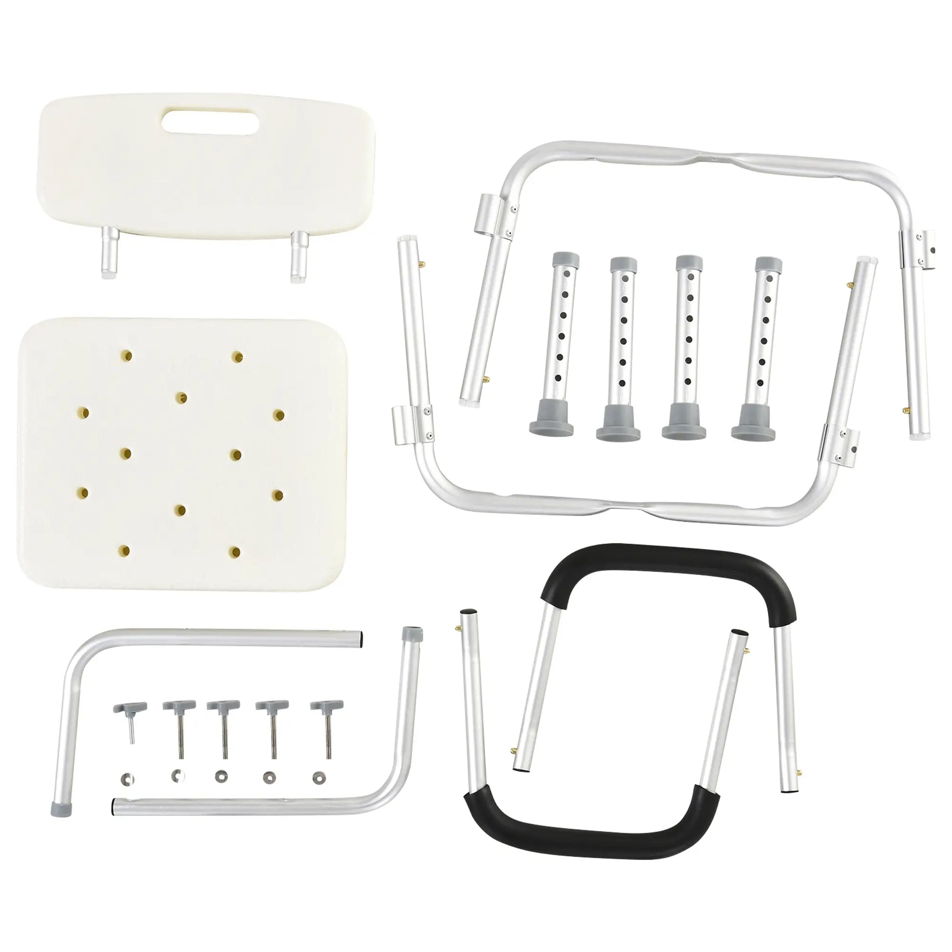 Adjustable Medical Shower Chair with Back, Padded Arms, Non Slip Tub Safety Seat Bath Chairs at Gallery Canada