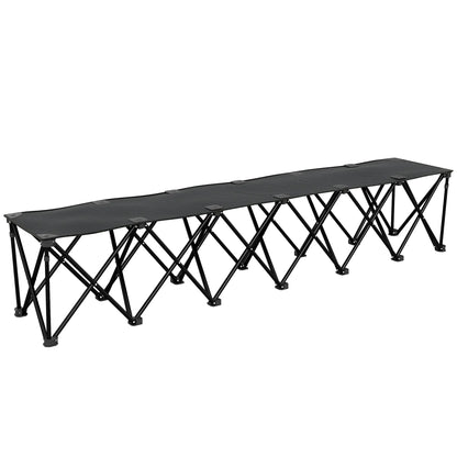 6-Seater Folding Camping Chair, Team Bench with Carry Bag Picnic Tables & Camping Chairs at Gallery Canada