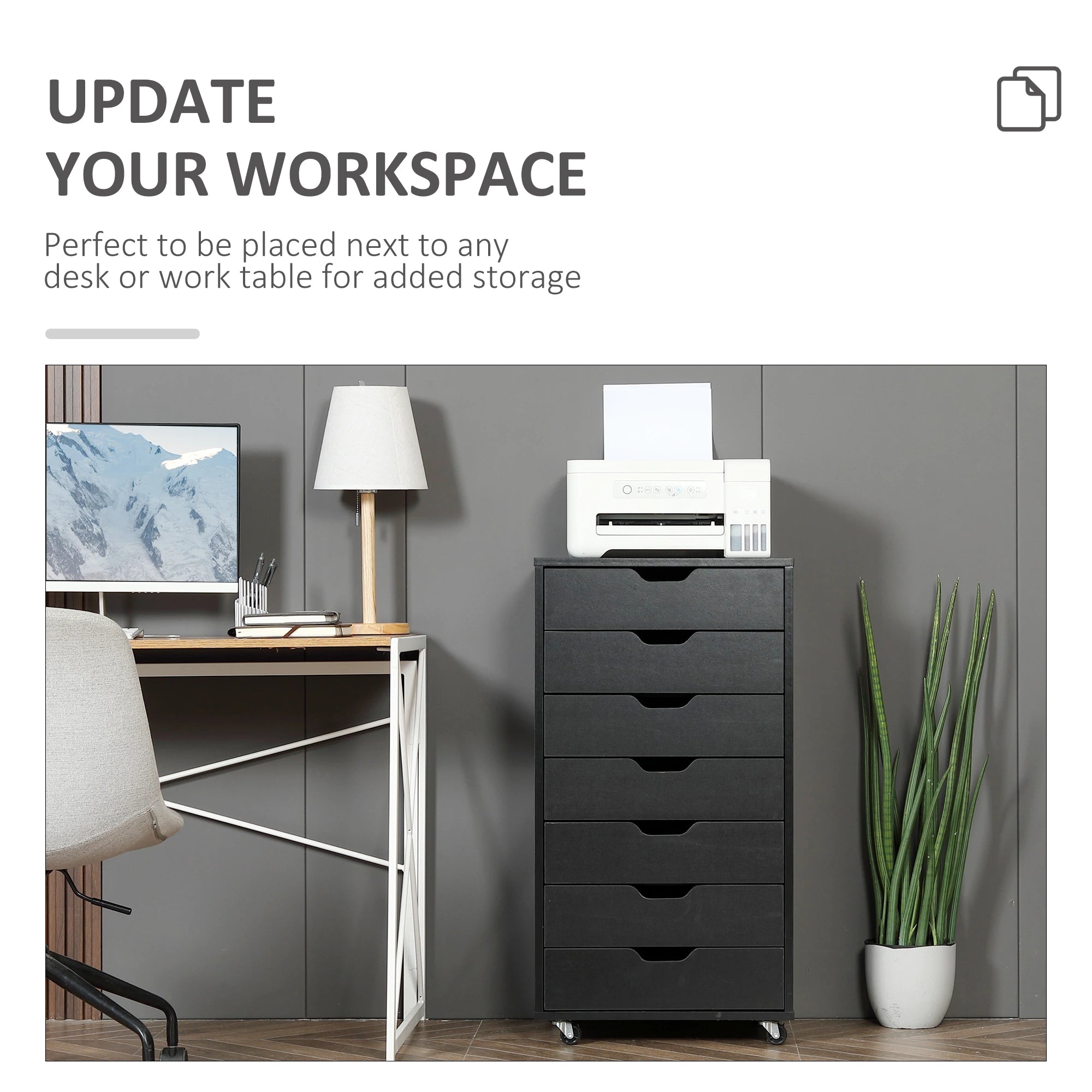 7-Drawer Vertical File Cabinet, 18.7