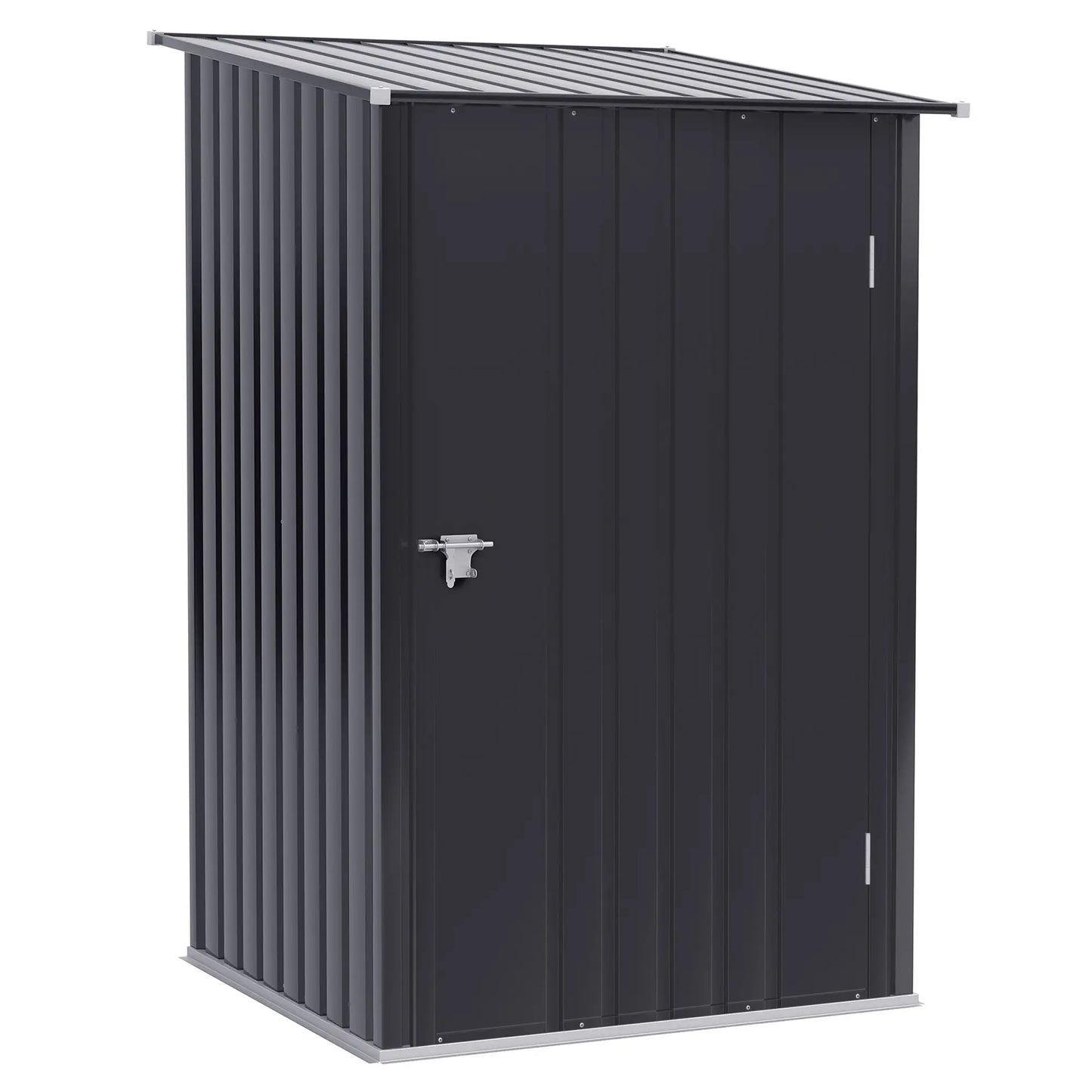 3.3' x 3.4' Lean-To Storage Shed, Galvanized Steel, Lockable Door, Dark Gray Sheds Dark Grey at Gallery Canada