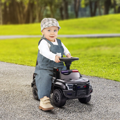 Kids Ride On Car, Hidden Under Seat Storage, Foot-to-Floor, Black Push Cars for Toddlers at Gallery Canada
