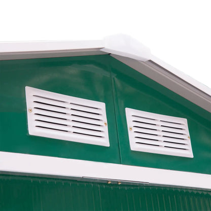 7' x 4' x 6' Garden Storage Shed, Metal Tool House, Green Sheds at Gallery Canada