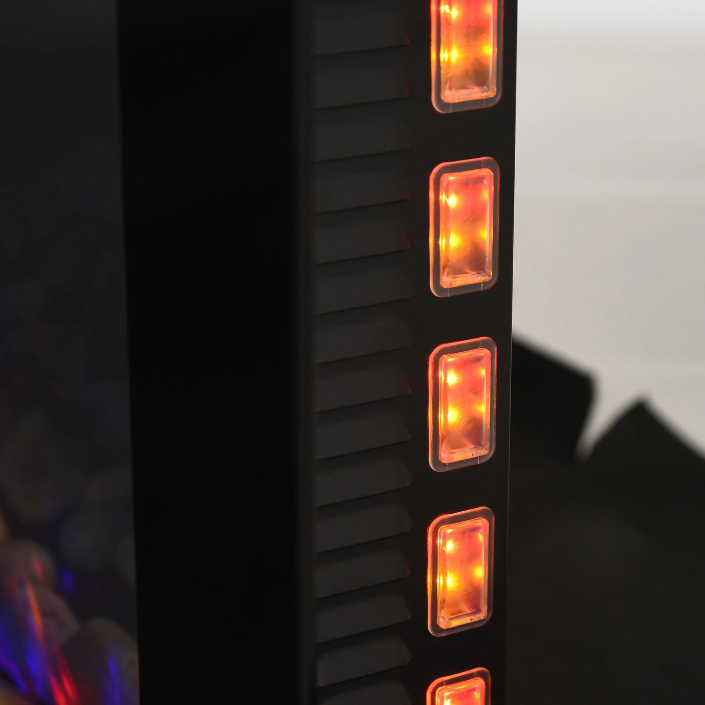 36" Wall-Mounted Electric Fireplace, 750/1500W, Flame Effect, 7 Color Light, Black Electric Fireplaces at Gallery Canada