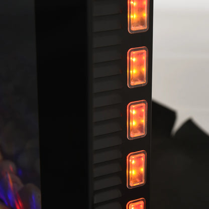 36" Wall-Mounted Electric Fireplace, 750/1500W, Flame Effect, 7 Color Light, Black Electric Fireplaces at Gallery Canada