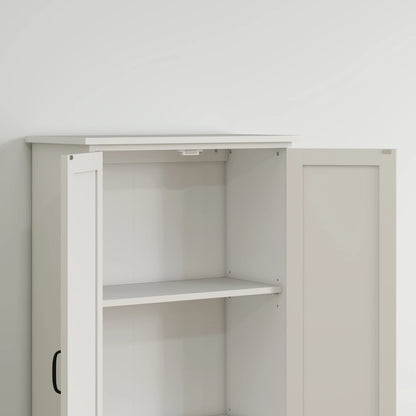 60" 4-Door Storage Cabinet, Adjustable Shelves, Large Pantry, White Kitchen Pantry Cabinets at Gallery Canada