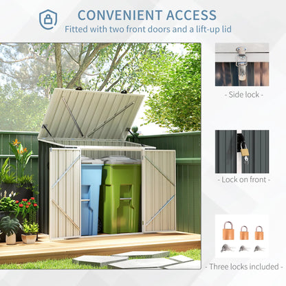 5ft x 3ft Outdoor Storage Shed, Lockable Double Doors Sheds at Gallery Canada