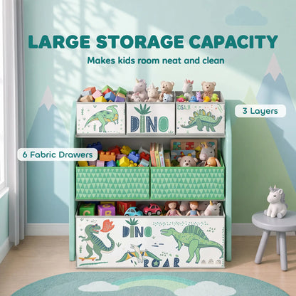 3-Tier Kids Storage Organizer, 6 Bins, Green Baby & Kids Storage at Gallery Canada