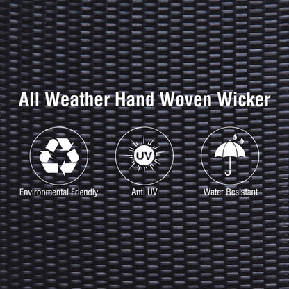 Outdoor Storage Cabinet, Rattan Wicker Pool Towel Organizer, Dark Brown Patio Storage Boxes at Gallery Canada