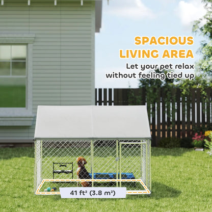 Outdoor Dog Kennel, Waterproof Anti-UV Cover, Quick-Connect Frame, Secure Lock Houses, Kennels & Pens at Gallery Canada