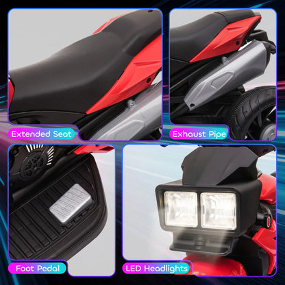 Kids Electric Motorcycle Ride-On Toy, 6V, Red Electric Motorcycles at Gallery Canada