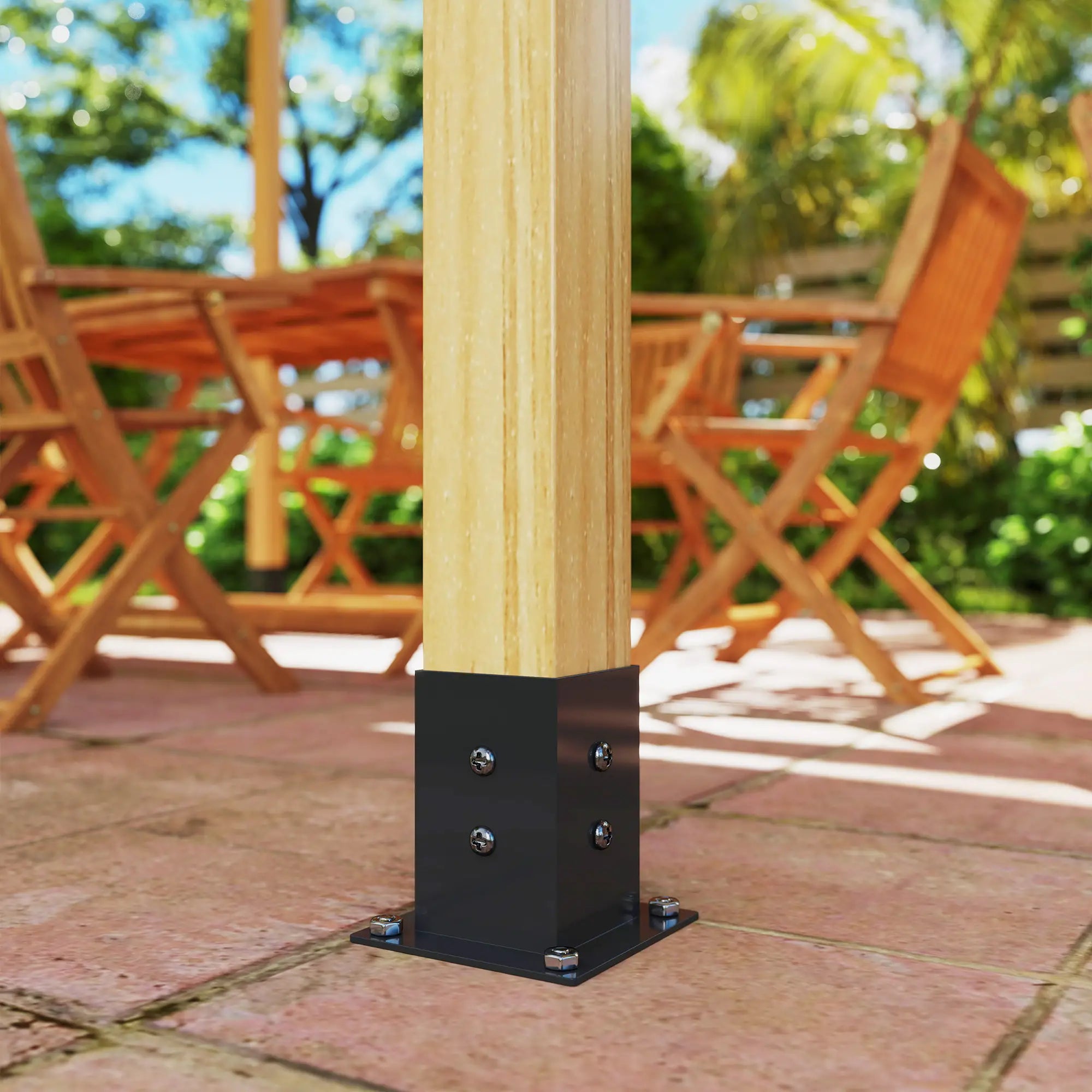 12PCS Pergola Brackets Kit, 3-Way And 4-Way Corner Brackets For 4
