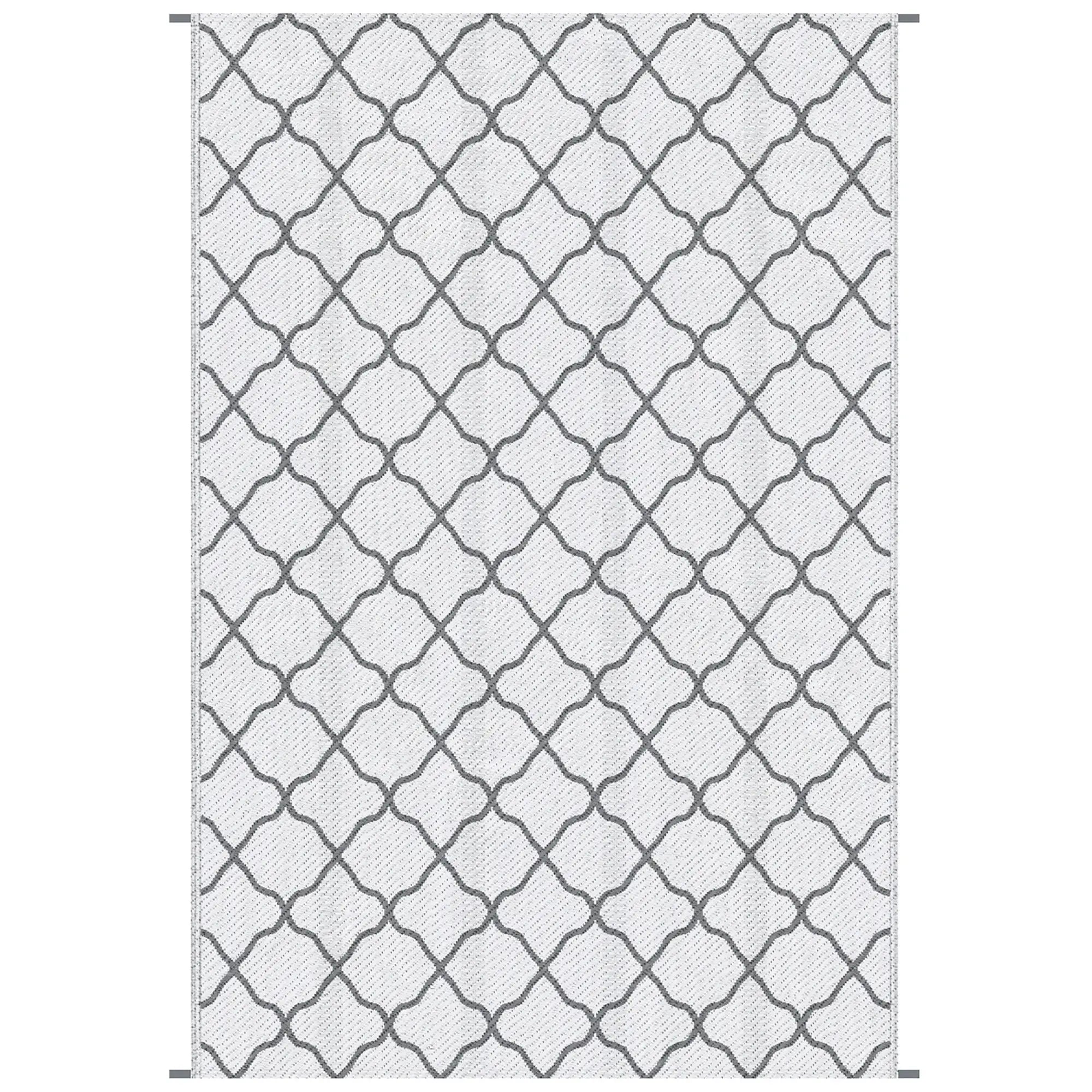 Waterproof Outdoor Rug, 6' x 9', Reversible Mat, Grey & White Outdoor Reversible Rugs Options at Gallery Canada