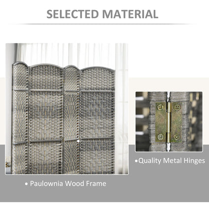 6 Ft Tall Folding Room Divider, 3 Panel Portable Privacy Screen, Mixed Grey Room Dividers at Gallery Canada