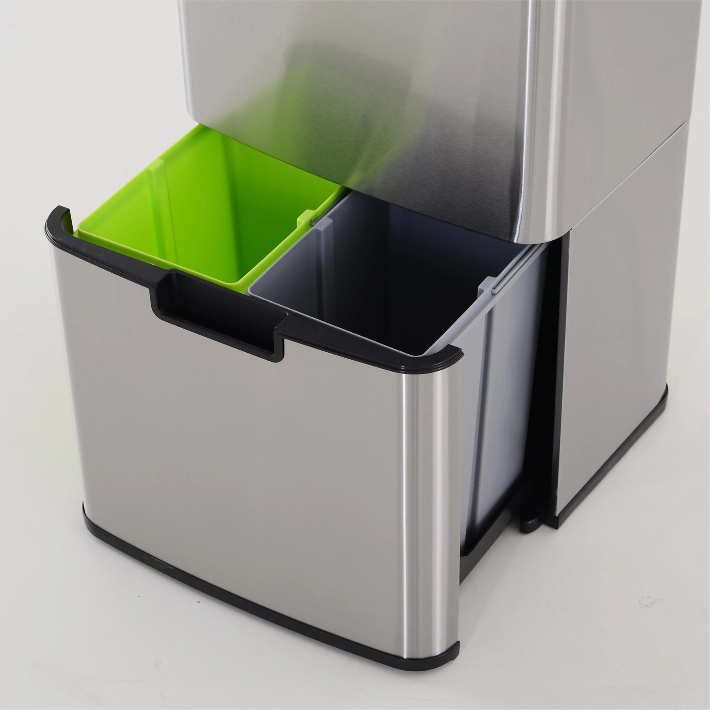 Sensor Trash Can, 19 Gallon Stainless Steel, 3 Compartments, Silver Household Supplies at Gallery Canada