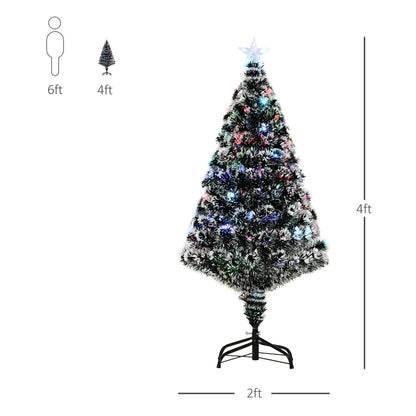 4ft Pre-Lit LED Fiber Optic Christmas Tree, Artificial Holiday Decor Pre Lit Christmas Trees at Gallery Canada