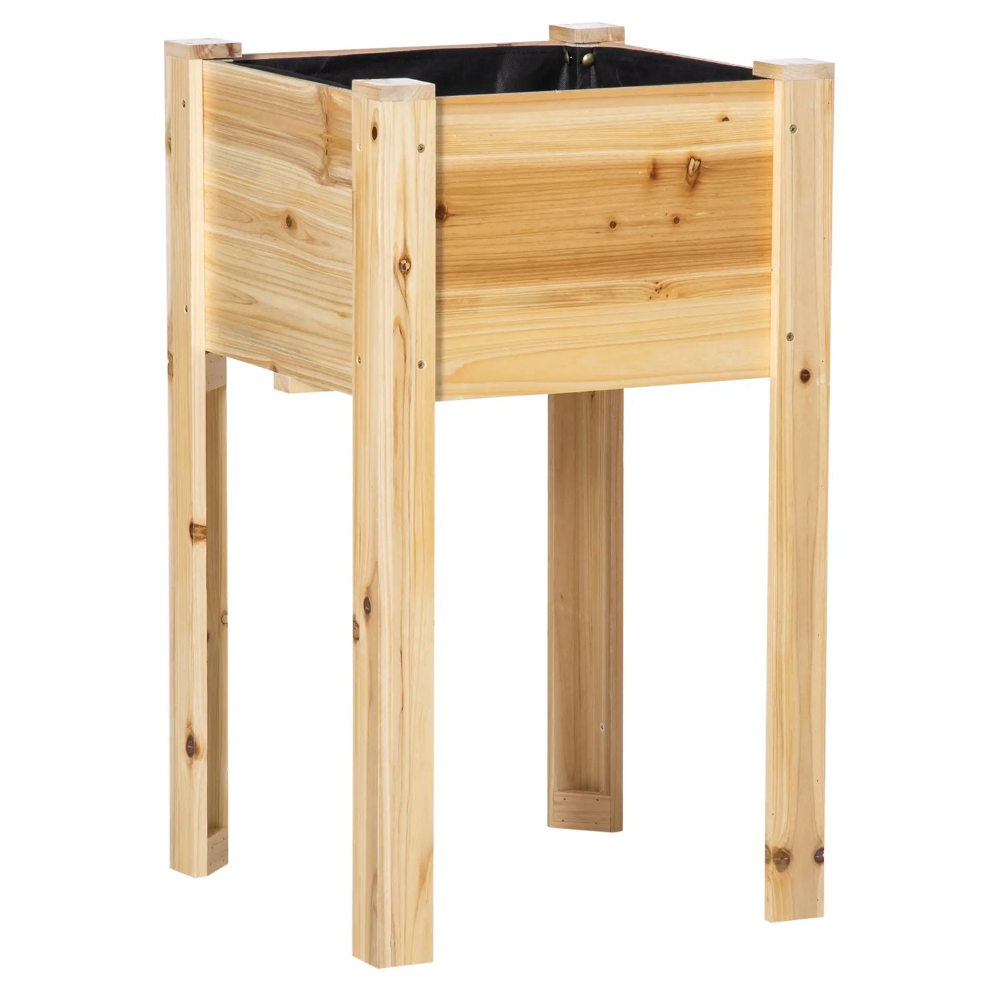 Raised Garden Bed Set of 3, Wood Planter Box, Outdoor Freestanding Raised Garden Beds at Gallery Canada
