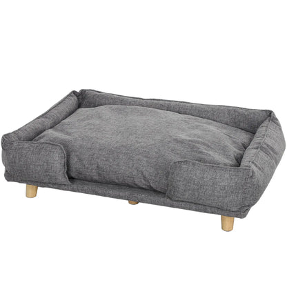 Washable Dog Sofa for Large Dogs, Elevated Pet Couch, Dark Grey Dog Sofas Dark Grey at Gallery Canada