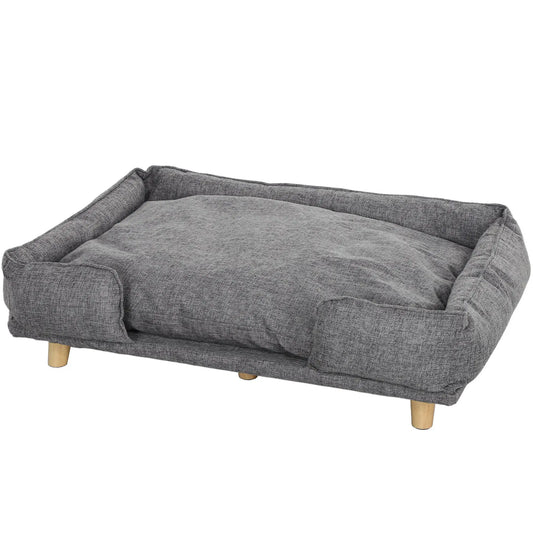 Washable Dog Sofa for Large Dogs, Elevated Pet Couch, Dark Grey Dog Sofas Dark Grey at Gallery Canada