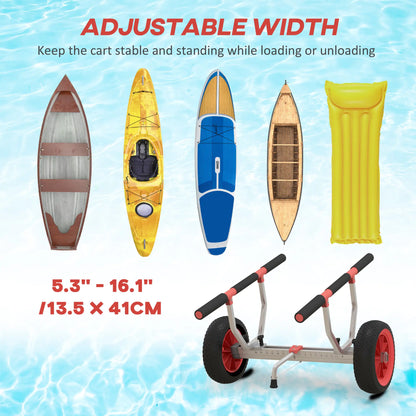 Adjustable Width Kayak Cart Dolly, Red Kayak Carts at Gallery Canada