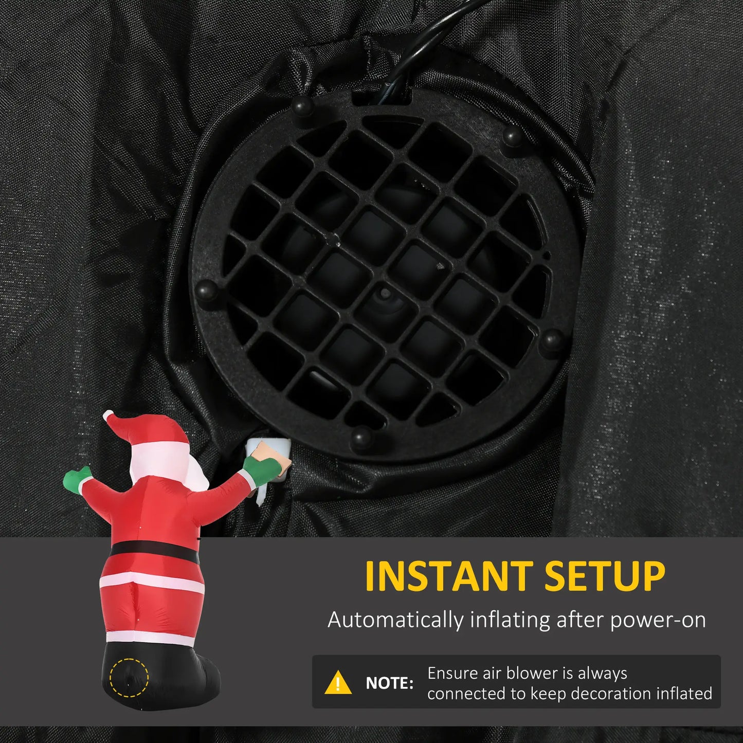 8ft Inflatable Santa Claus with LED Light, Outdoor Yard Display Christmas Inflatables at Gallery Canada