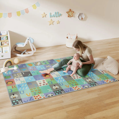 Foldable Baby Play Mat, 77" x 58", Alphabet Track Theme Kids Gym & Playmats at Gallery Canada