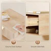 Set of 2 Wall Mounted Bedside Tables, Oak Floating Nightstands, Oak