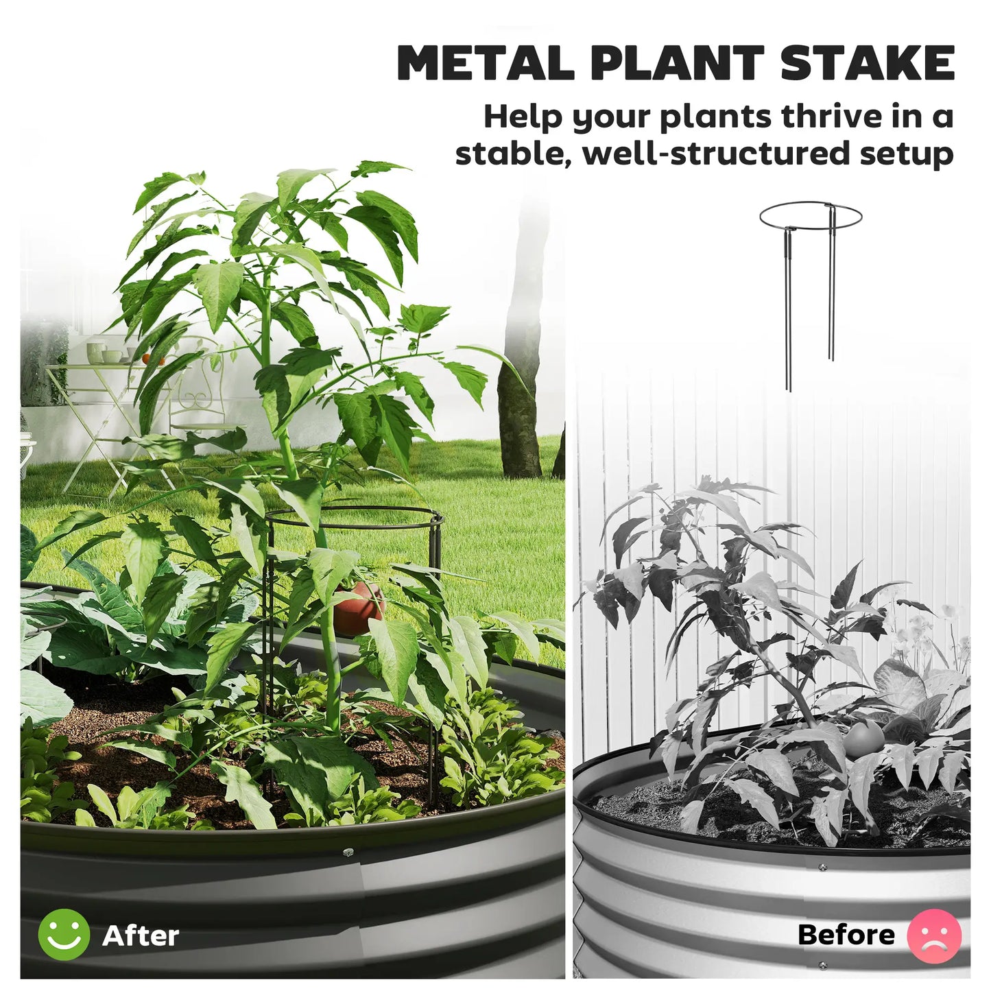 5' x 3' x 1' Bac à plantes extérieur, Lit de jardin surélevé galvanisé, Gris foncé