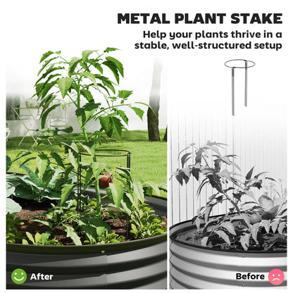 5' x 3' x 1' Bac à plantes extérieur, Lit de jardin surélevé galvanisé, Gris foncé