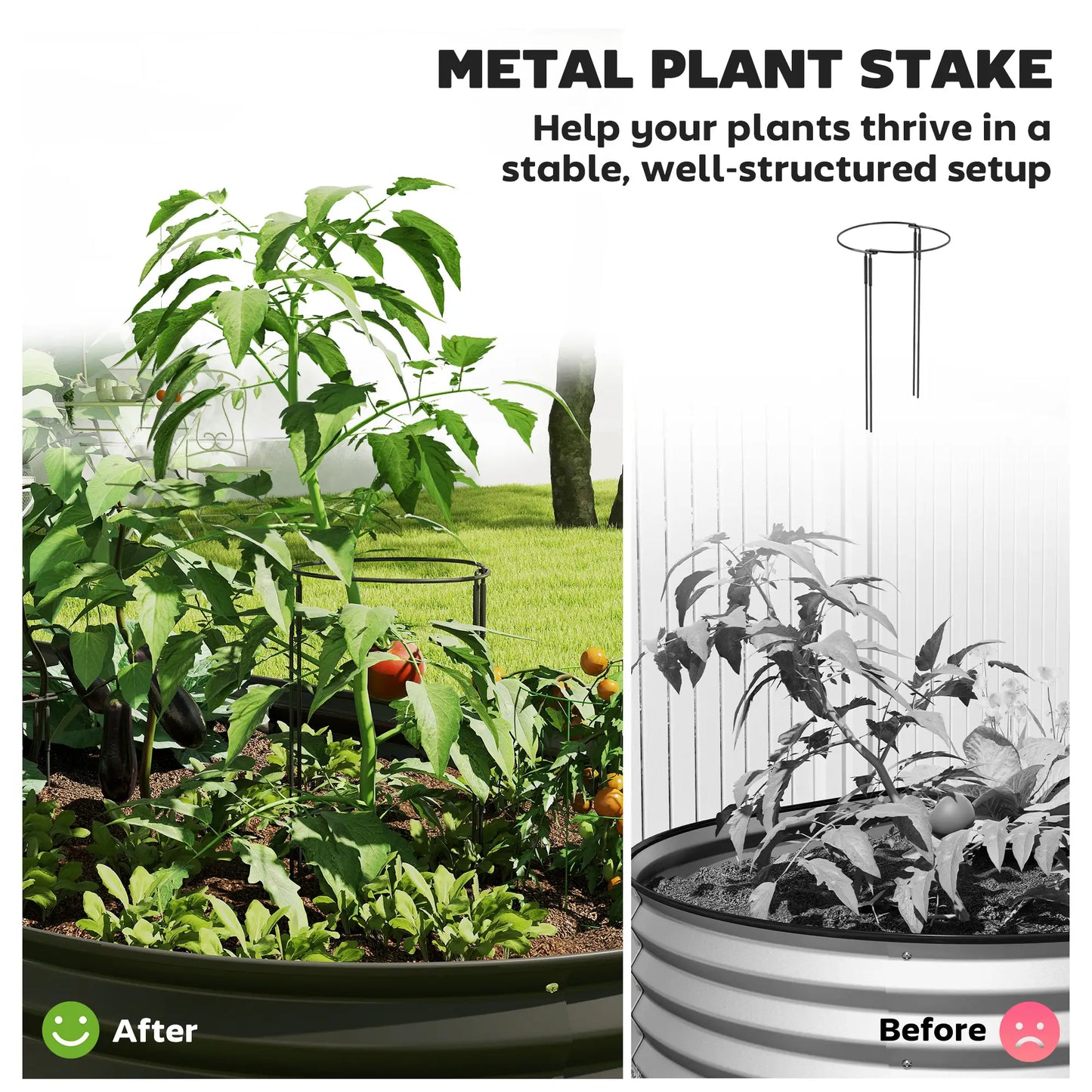 Grande Jardinière d'Extérieur, 7' x 3' x 1', Lit de Jardin Suralélevé Galvanisé, Noir