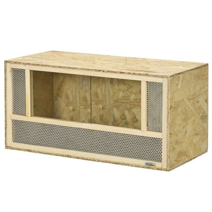 Wooden Reptile Terrarium, Sliding Door, 31.5" x 15.7" x 15.7" Houses & Habitats Natural wood finish at Gallery Canada