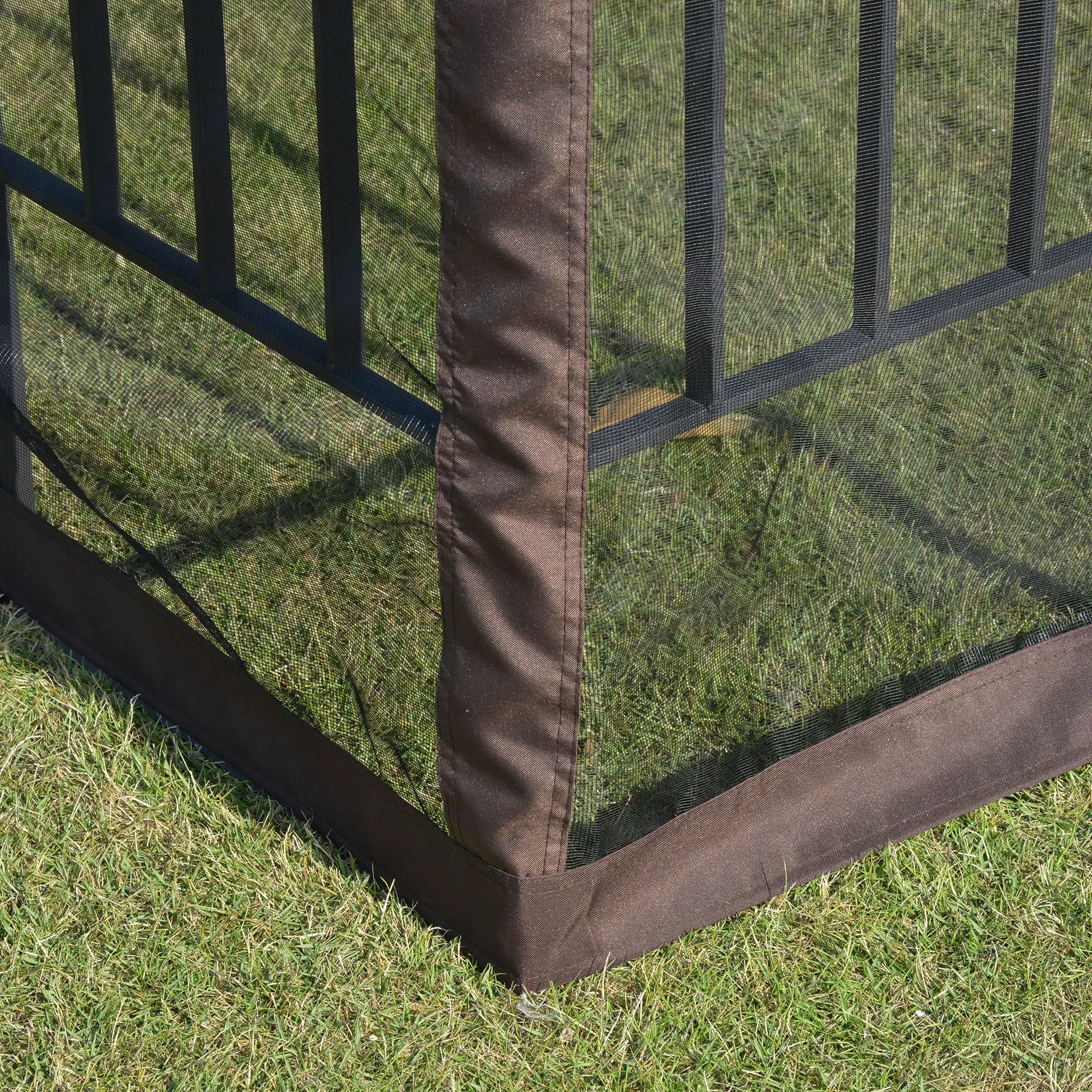 10'x10' Soft-Top Patio Gazebo, Double Tier Roof, Mesh Curtains Gazebos at Gallery Canada