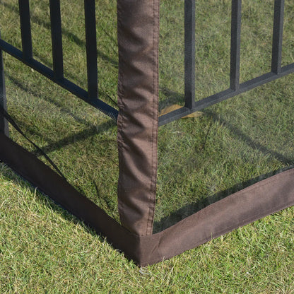 10'x10' Soft-Top Patio Gazebo, Double Tier Roof, Mesh Curtains Gazebos at Gallery Canada