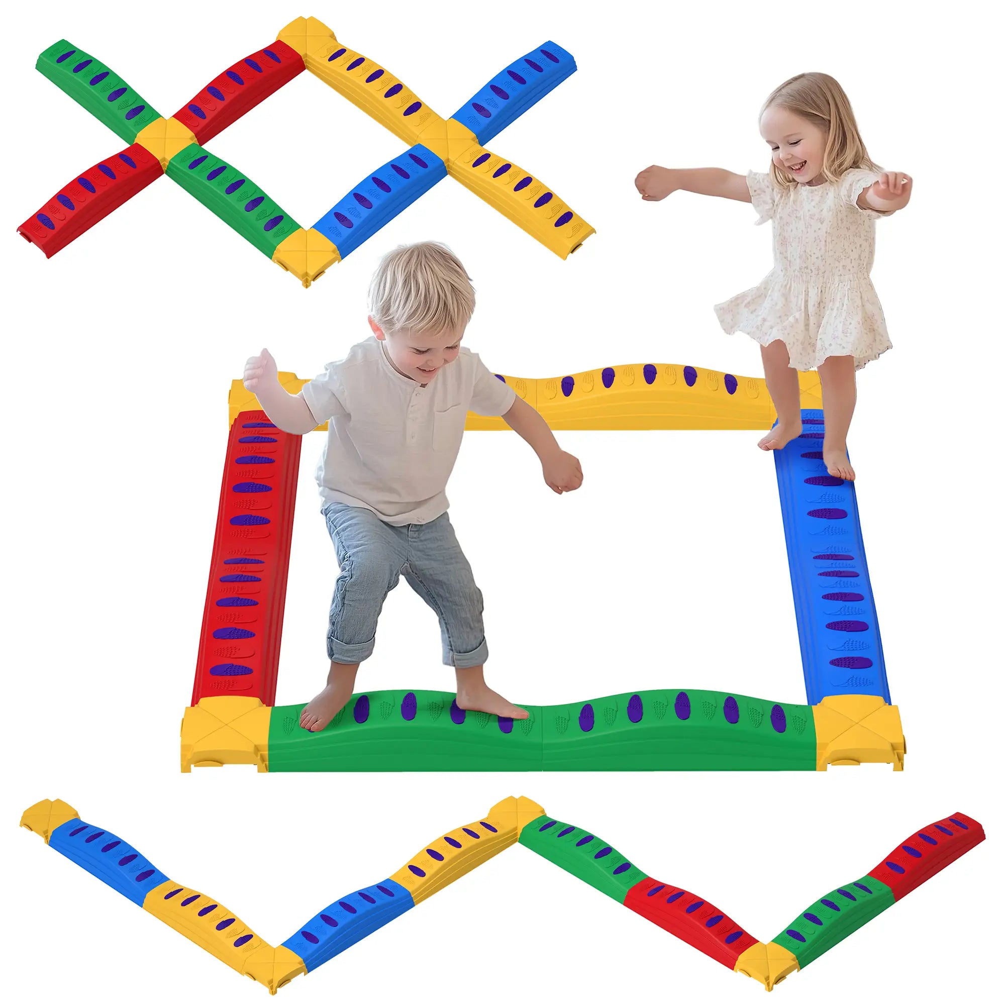 12PCs Balance Beam with Non-Slip Foot Pads for 3-8 Years Baby Gym & Playmats at Gallery Canada