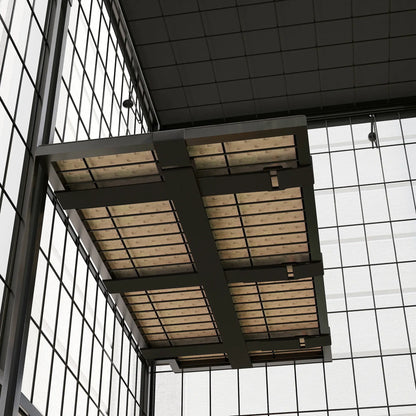 Wire Catio, 69" x 22" x 62", Waterproof Cover, 4 Platforms, Hammock, Black Outdoor Cat Enclosures at Gallery Canada