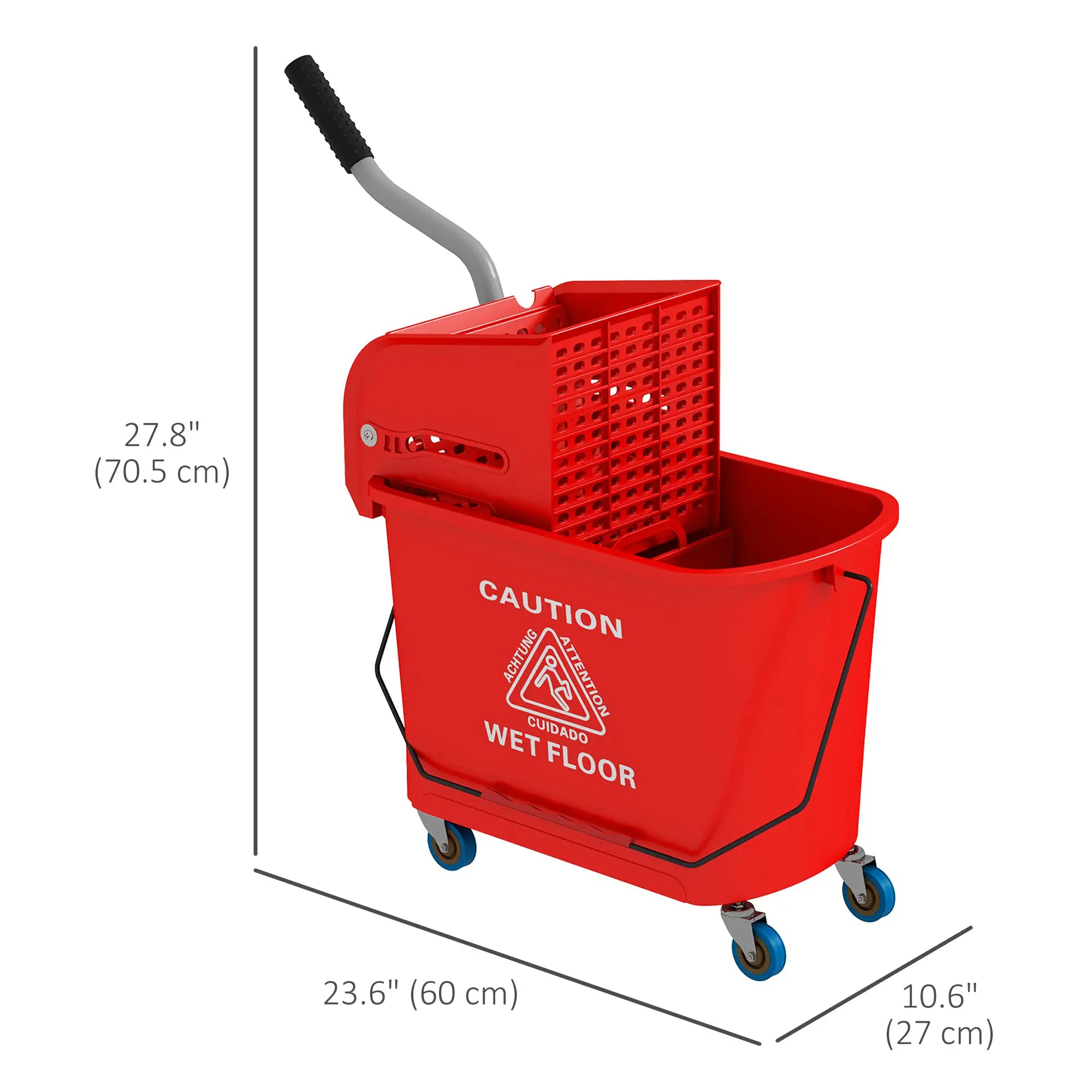 Compact Mop Bucket with Wringer, 5 Gallon, Red Household Supplies at Gallery Canada