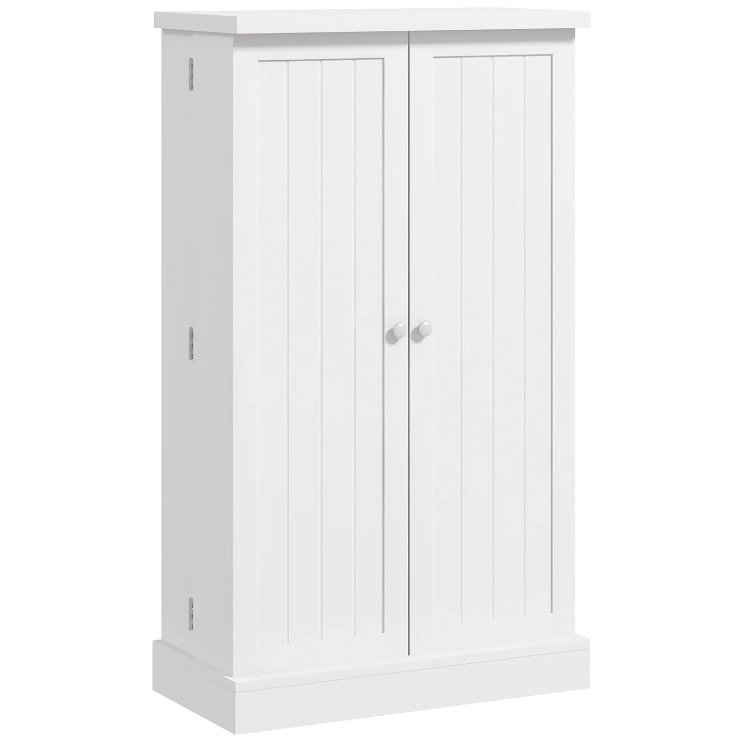 Freestanding Kitchen Pantry Cabinet, 5-Tier Shelf, 12 Spice Racks, Adjustable Shelves, White Kitchen Pantry Cabinets White at Gallery Canada