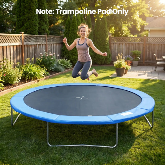 Remplacement de coussin de trampoline 14FT, Couvre-ressort Φ168, Résistant à l'eau, Bleu