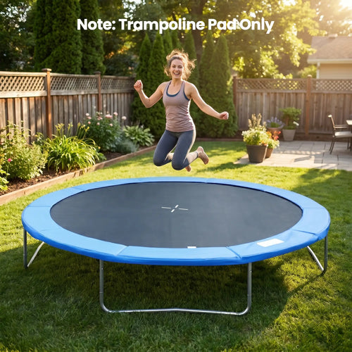 14FT Trampoline Pad Replacement, Φ168 Spring Cover, Water-Resistant, Blue