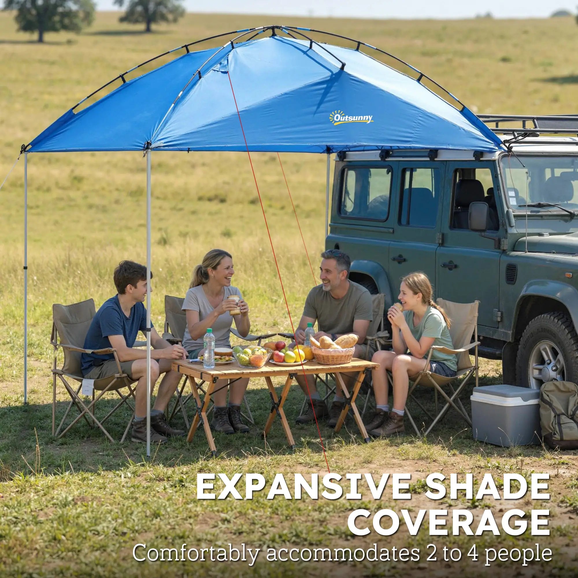 SUV Car Awning Camping Tent, 3000mm Waterproof, Light Blue Camping Tents at Gallery Canada