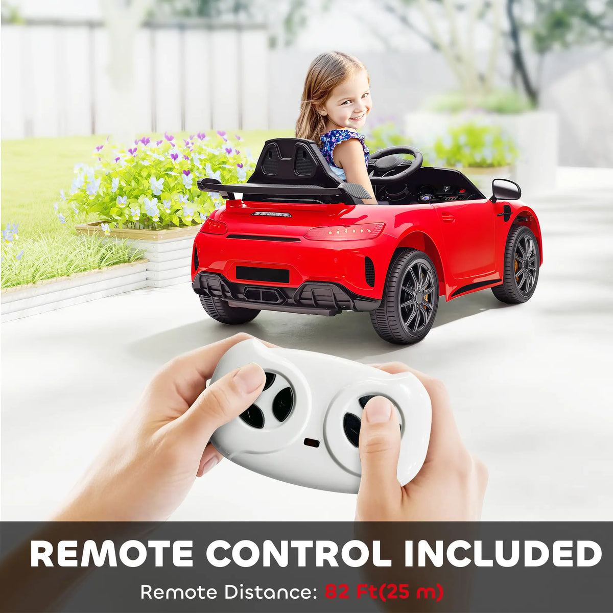 Mercedes-Benz AMG GTR Licensed 12V Kids Electric Car, Red
