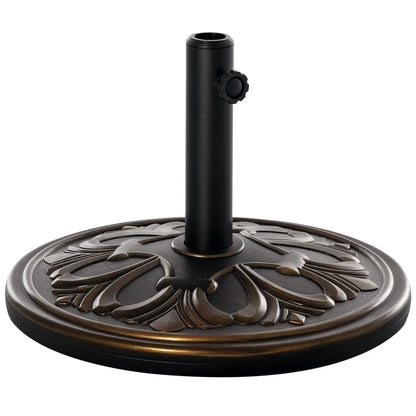 29 lb Concrete Umbrella Base, 19" Round, Outdoor Parasol Holder, Bronze Umbrella Bases at Gallery Canada