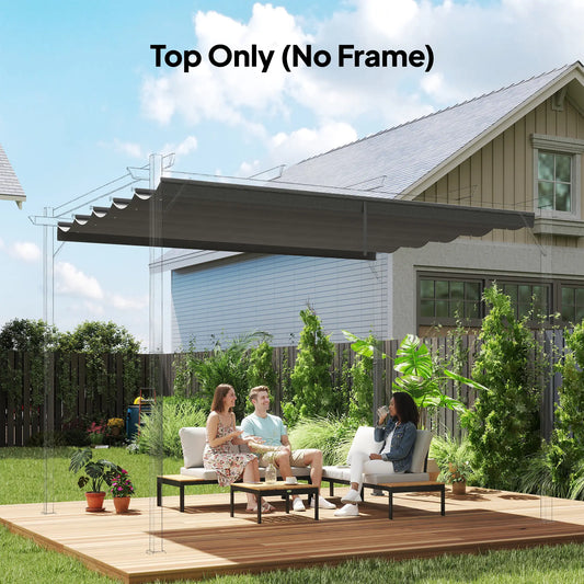 8.5' x 11.5' Pergola Canopy Replacement, Fit 10' x 13' Frame, Light Grey Gazebo Canopy Replacement Light Grey at Gallery Canada