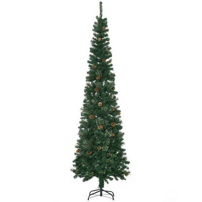 7.5ft Pencil Christmas Tree, Artificial, Pine Needles, Realistic Branches, Green Pencil Christmas Trees Green at Gallery Canada