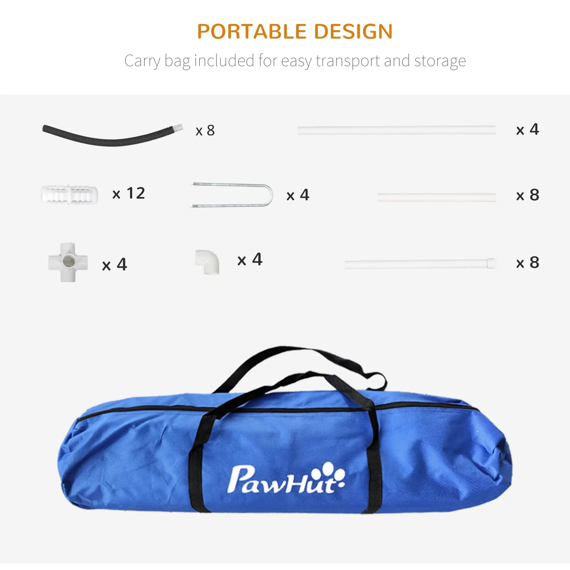 Dog Agility Kit, Obstacle Course Training Equipment, Weave Poles, Carry Bag, Black Dog Agility Training Equipment at Gallery Canada