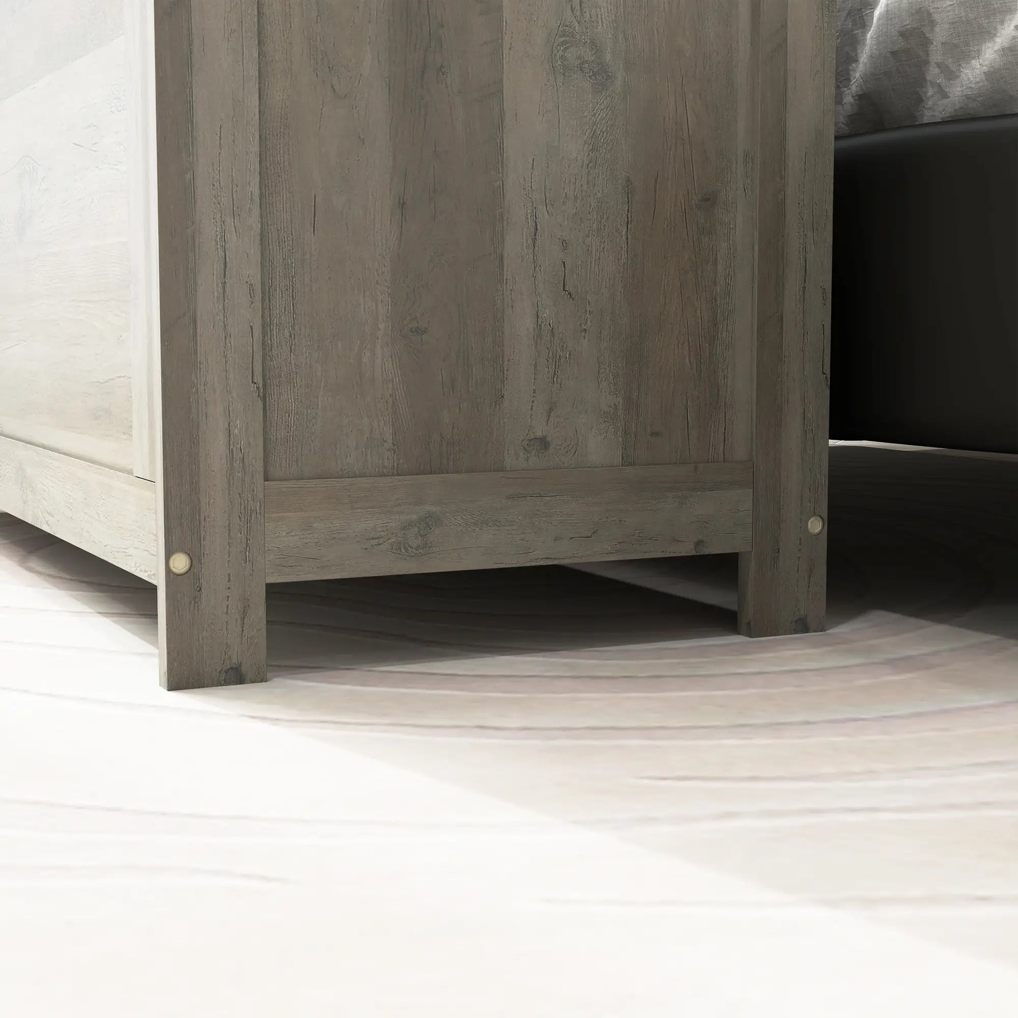 Storage Trunk, Entryway Bench with Side Handles, Distressed, Grey Storage Cabinets at Gallery Canada