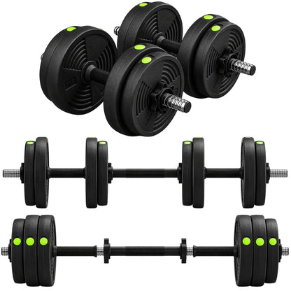 33LBS Adjustable Barbell Dumbbells Set, Non-Slip Handles, Home Gym Dumbbells & Barbells at Gallery Canada