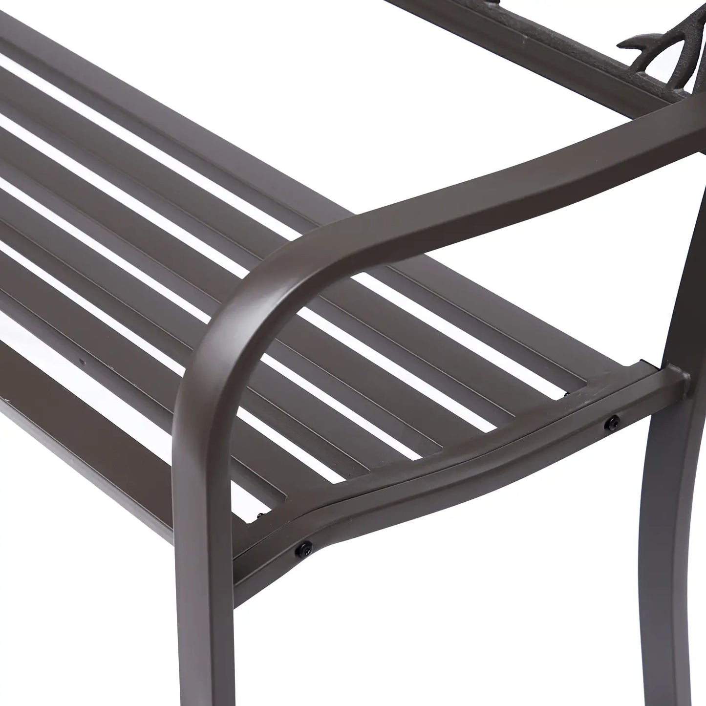 50 Garden Bench, Outdoor Loveseat, Vintage Bird Pattern, Cast Metal, Brown Outdoor Benches at Gallery Canada