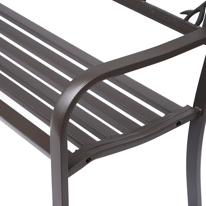 50 Garden Bench, Outdoor Loveseat, Vintage Bird Pattern, Cast Metal, Brown Outdoor Benches at Gallery Canada