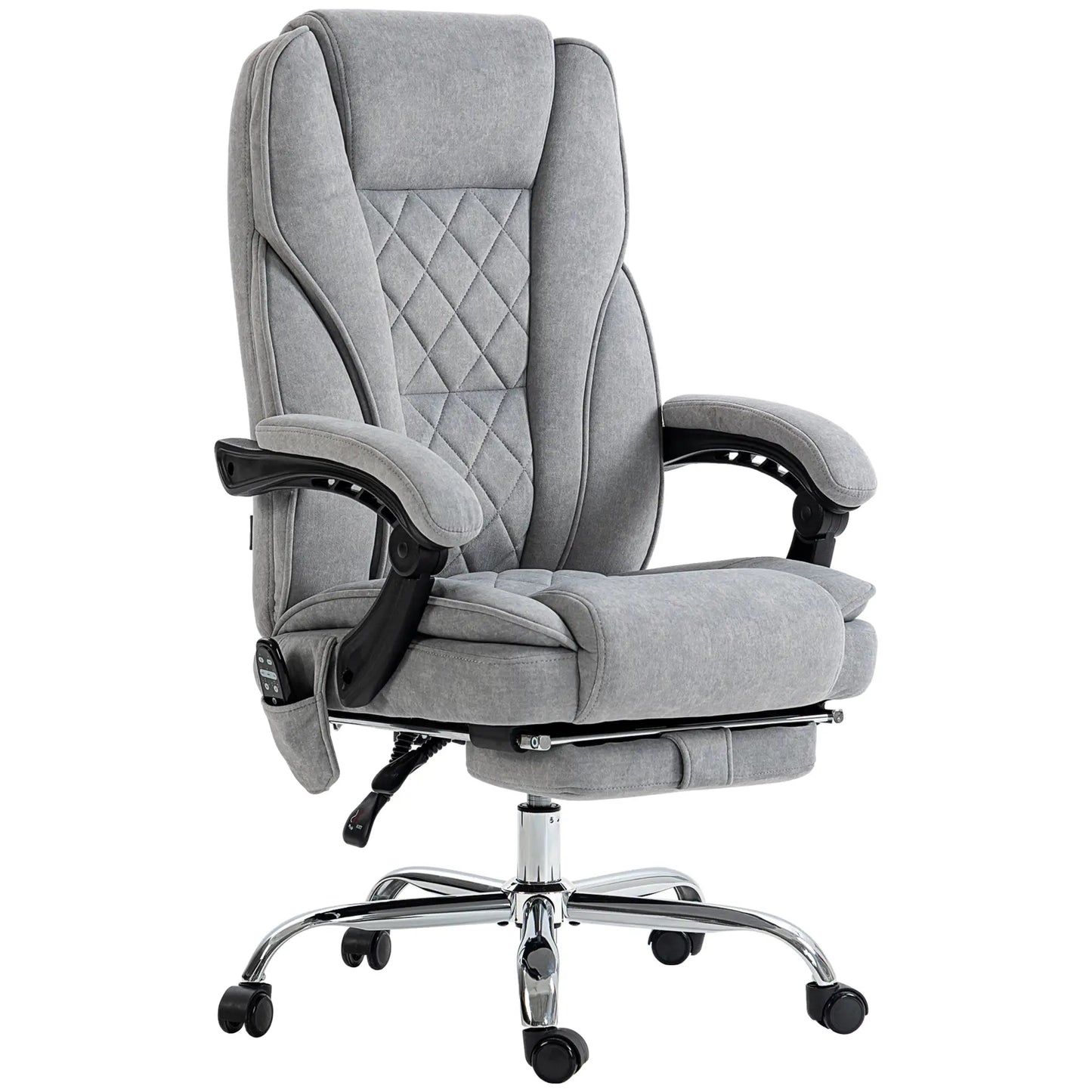 Massage Office Chair, Reclining Computer Chair, Adjustable Height, Footrest, Grey Massage Chairs Grey at Gallery Canada