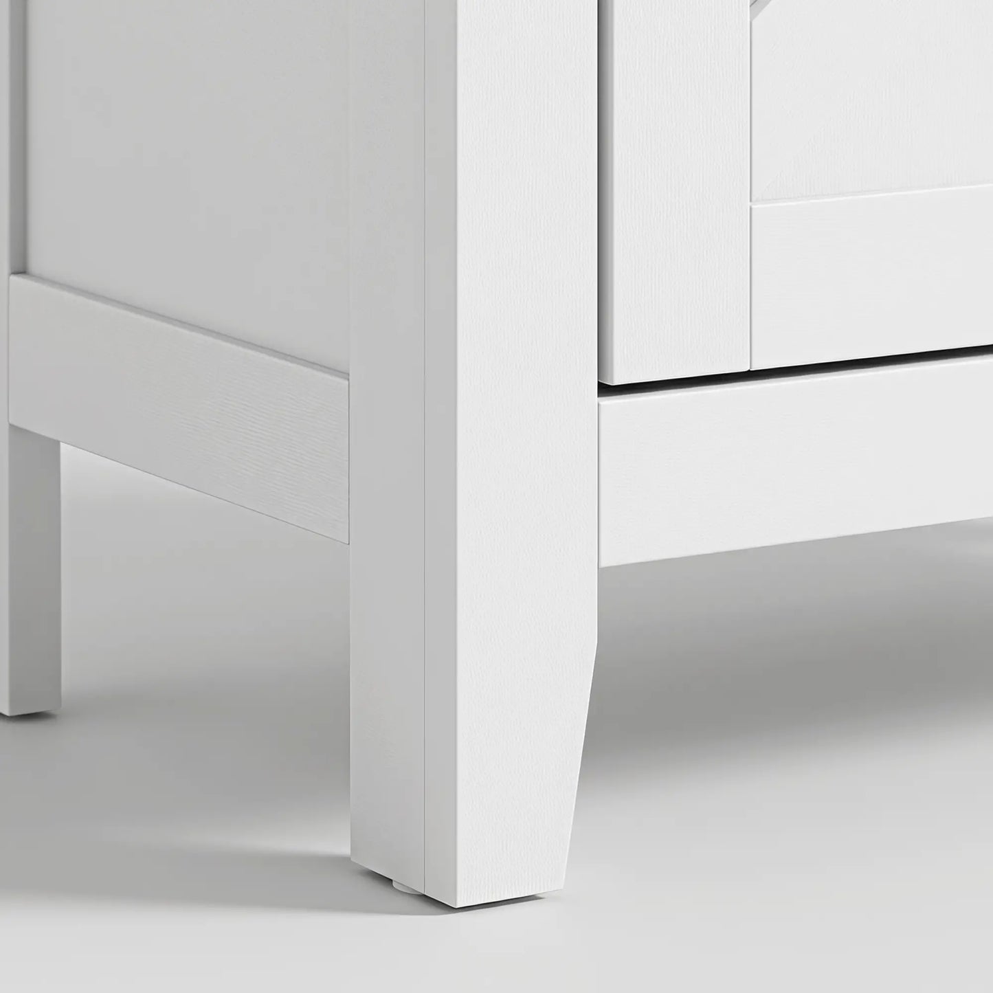 Farmhouse Bathroom Storage Cabinet with Barn Doors, White
